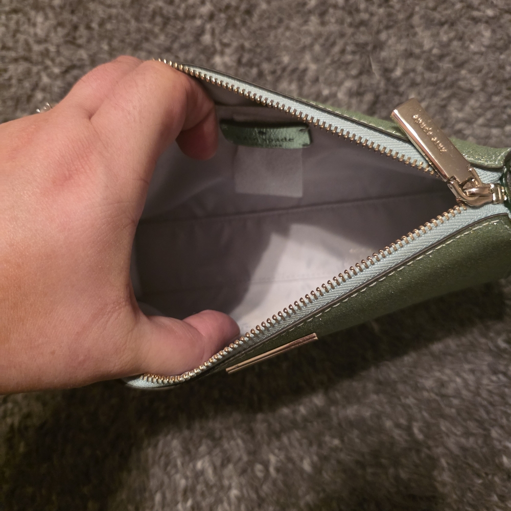 Elegant Green Glitter Kate Spade Crossbody Bag - Picture 3 of 4